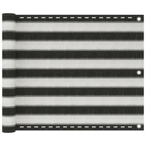 vidaXL Διαχωριστικό Βεράντας Ανθρακί και Λευκό 75 x 600 εκ. από HDPE