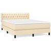 vidaXL &Kappa;&rho;&epsilon;&beta;ά&tau;&iota; Boxspring &mu;&epsilon; &Sigma;&tau;&rho;ώ&mu;&alpha; &Kappa;&rho;&epsilon;&mu; 140x200 &epsilon;&kappa;. &Upsilon;&phi;&alpha;&sigma;&mu;ά&tau;&iota;&nu;&omicron;