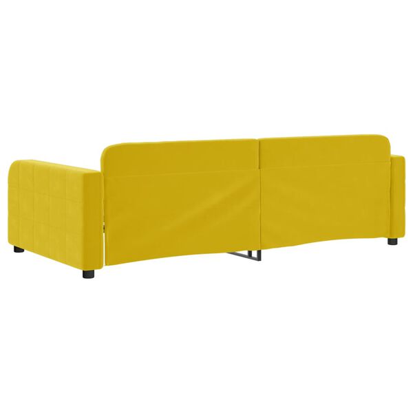 vidaXL Καναπές Κρεβάτι Κίτρινος 90 x 200 εκ. Βελούδινος