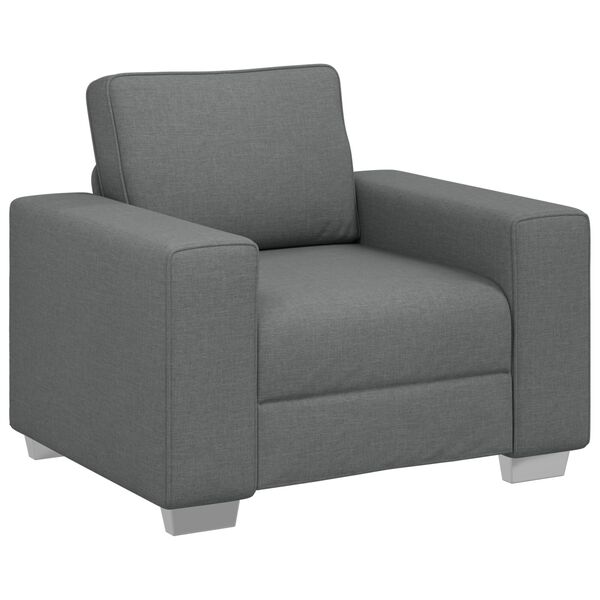vidaXL Καναπές με μαξιλάρι Σκούρο γκρι 100 x 77 x 82 εκ ύφασμα