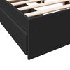 vidaXL Πλαίσιο Κρεβατιού με Συρτάρια Μαύρο 120x190 εκ Επεξεργ. Ξύλο