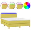vidaXL &Kappa;&rho;&epsilon;&beta;ά&tau;&iota; Boxspring &mu;&epsilon; &Sigma;&tau;&rho;ώ&mu;&alpha; & LED &Pi;&rho;ά&sigma;&iota;&nu;&omicron; 140x190 &epsilon;&kappa; &Upsilon;&phi;&alpha;&sigma;&mu;ά&tau;&iota;&nu;&omicron;