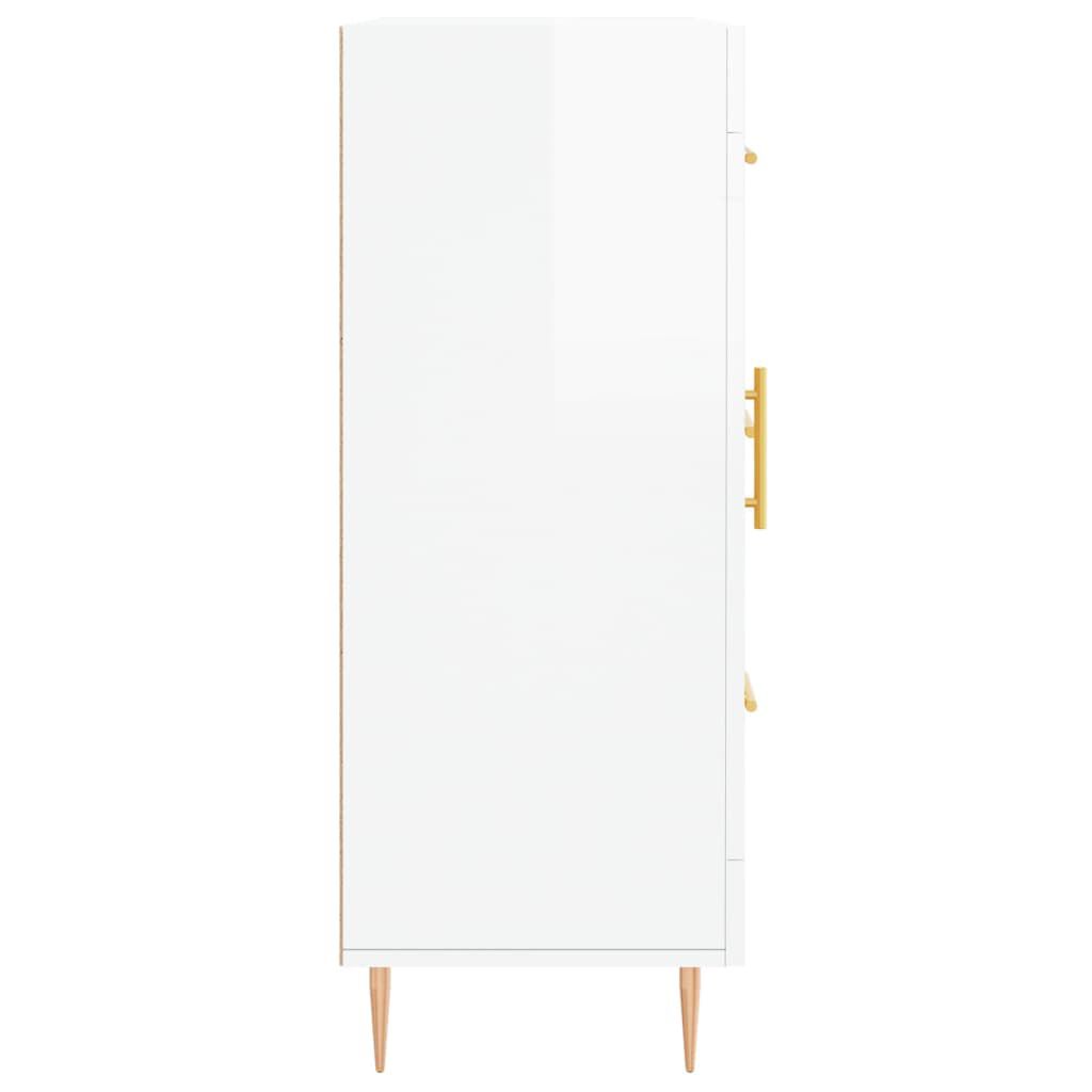 vidaXL Ντουλάπι Γυαλιστερό Λευκό 69,5x34x90 εκ. Επεξεργασμένο Ξύλο