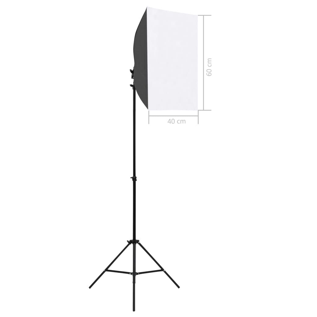 vidaXL Κιτ Φωτισμού Φωτογραφικού Στούντιο με Softbox και Φόντα