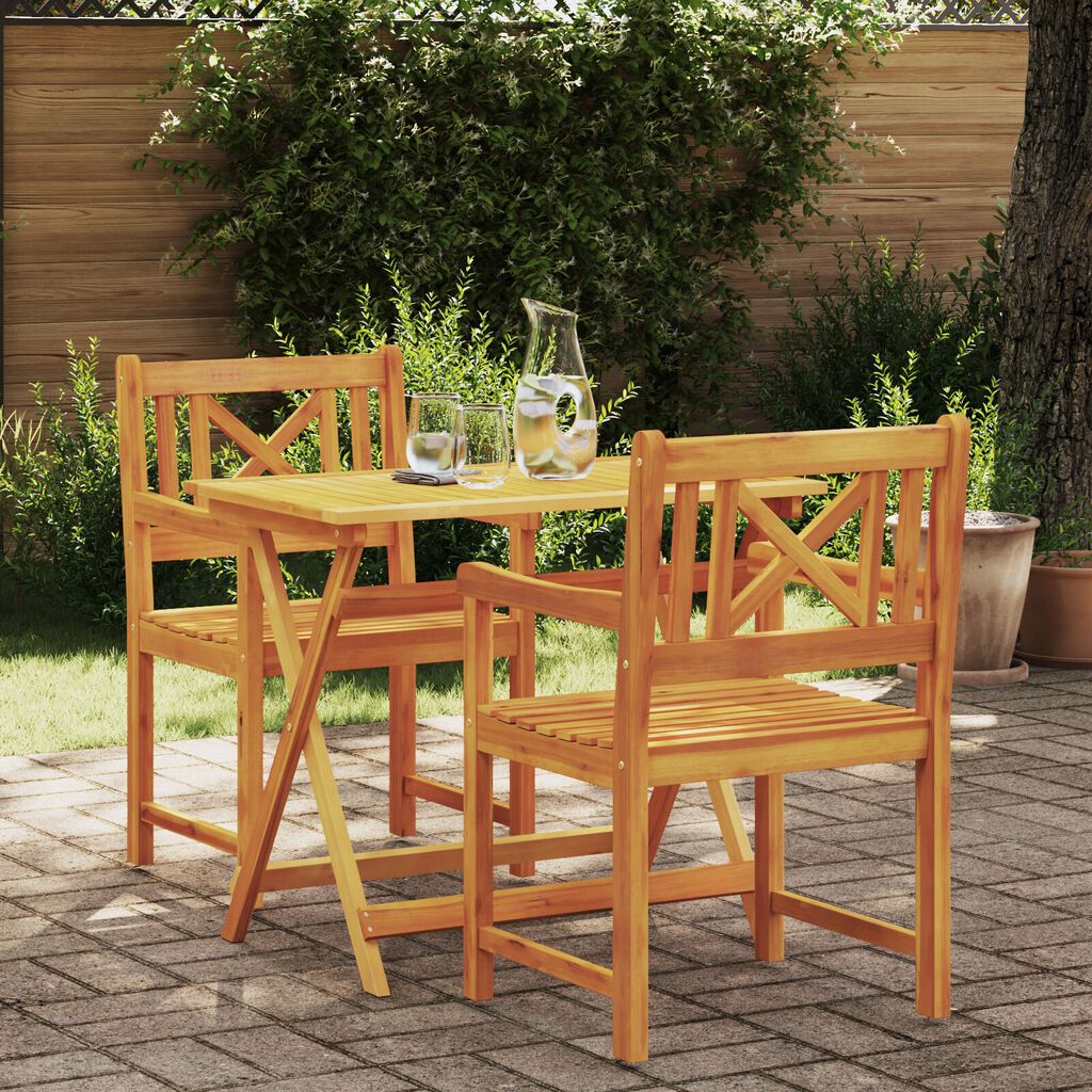 vidaXL Καρέκλες Κήπου 2 τεμ 56x56x90 εκ Μασίφ Ξύλο Ακακίας