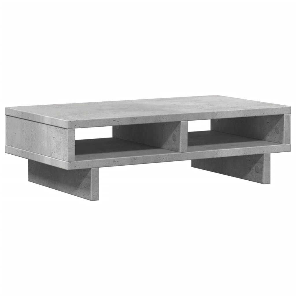 vidaXL Βάση Οθονών Γκρι του Σκυροδέματος 50x27x15 εκ. από Επεξ. Ξύλο