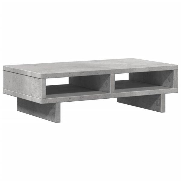 vidaXL Βάση Οθονών Γκρι του Σκυροδέματος 50x27x15 εκ. από Επεξ. Ξύλο