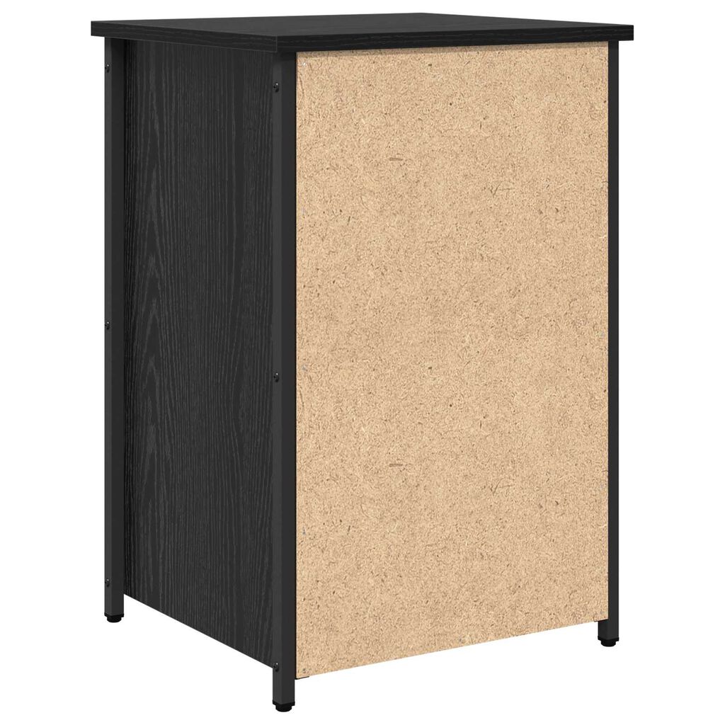 vidaXL Κομοδίνο με συρτάρι Μαύρη δρυς 40 x 36 x 60 εκ