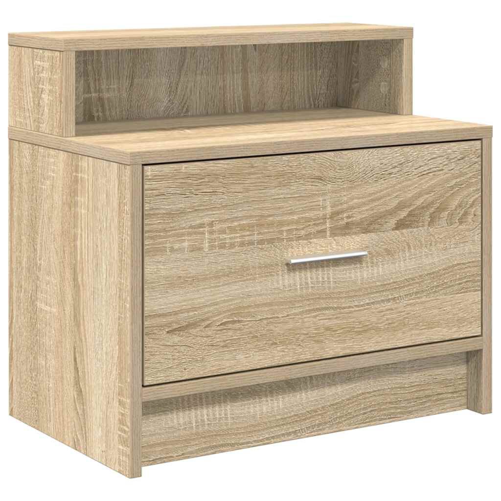 vidaXL Κομοδίνο με συρτάρι Sonoma Δρυς 51x31x47 εκ.