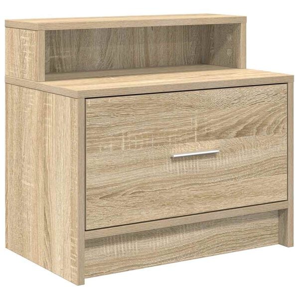 vidaXL Κομοδίνο με συρτάρι Sonoma Δρυς 51x31x47 εκ.