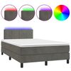 vidaXL &Kappa;&rho;&epsilon;&beta;ά&tau;&iota; Boxspring &mu;&epsilon; &Sigma;&tau;&rho;ώ&mu;&alpha; & LED &Sigma;&kappa;. &Gamma;&kappa;&rho;&iota; 120x200&epsilon;&kappa;. &Beta;&epsilon;&lambda;&omicron;ύ&delta;&iota;&nu;&omicron;