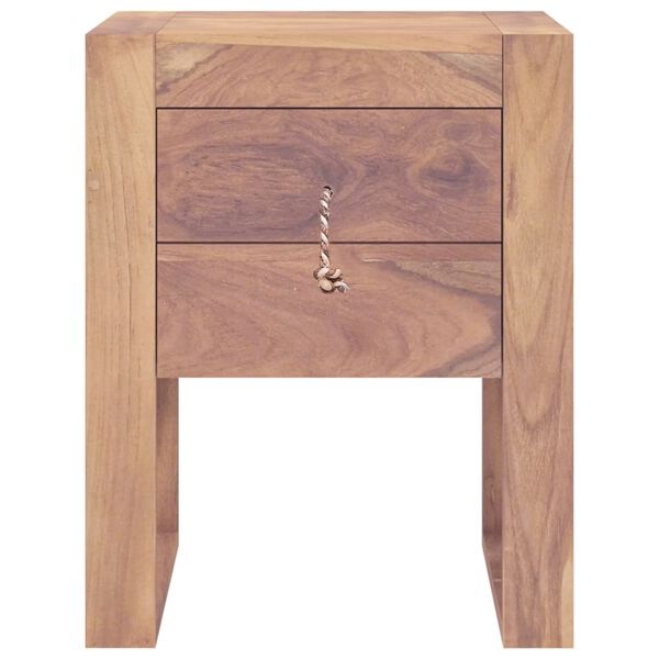 vidaXL Κομοδίνο 40 x 30 x 50 εκ. από Μασίφ Ξύλο Teak