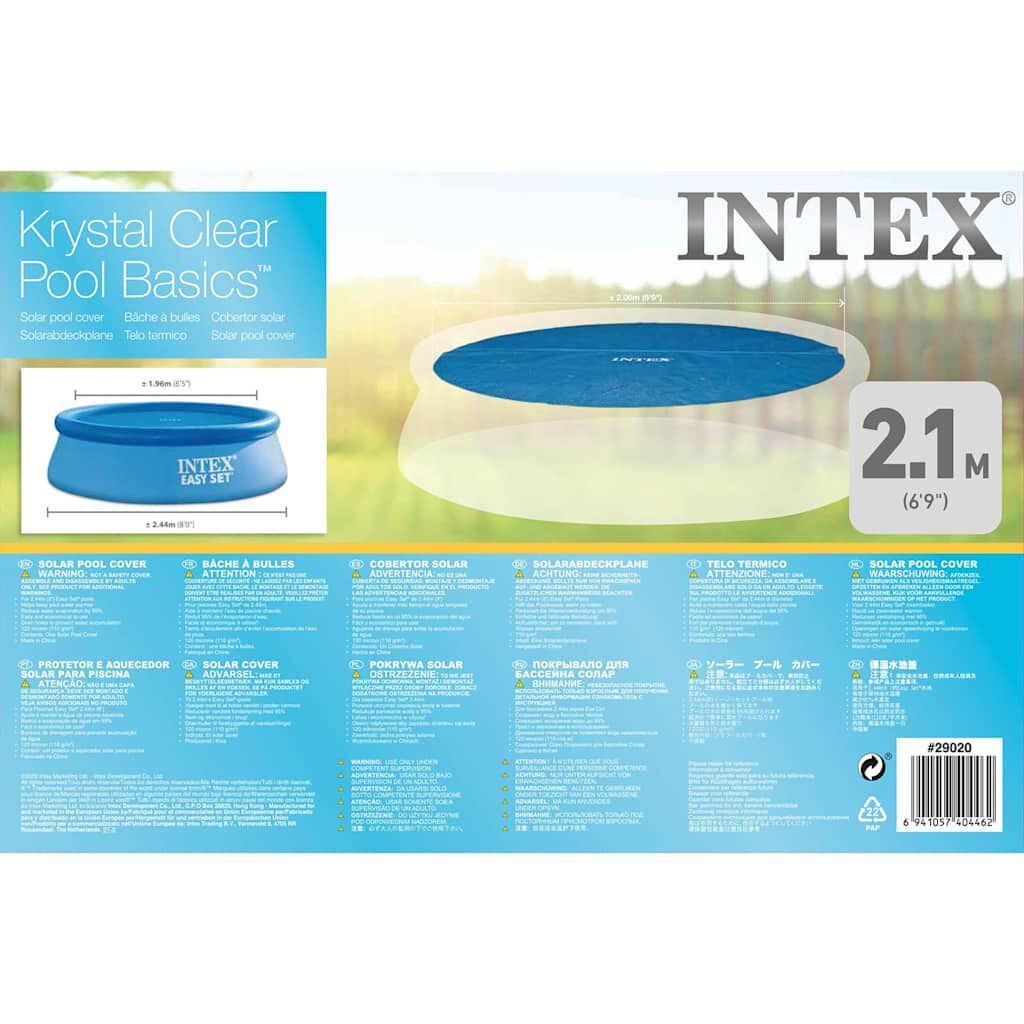 Intex Κάλυμμα Πισίνας Ηλιακό Στρογγυλό 244 εκ.