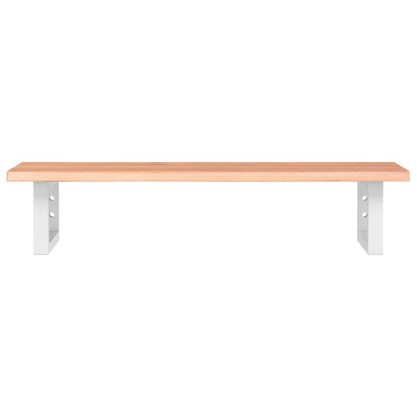 vidaXL Ράφι Νιπτήρα Τοίχου από Ατσάλι / Μασίφ Ξύλο Δρυός