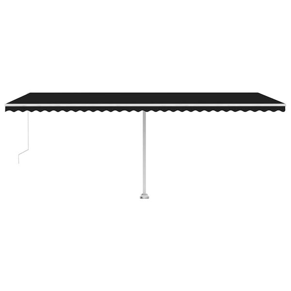 vidaXL Τέντα Συρόμενη Χειροκίνητη με LED Ανθρακί 600 x 300 εκ.