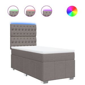 vidaXL &Kappa;&rho;&epsilon;&beta;ά&tau;&iota; Boxspring &mu;&epsilon; &Sigma;&tau;&rho;ώ&mu;&alpha; Taupe 90x190 &epsilon;&kappa;.&Upsilon;&phi;&alpha;&sigma;&mu;ά&tau;&iota;&nu;&omicron;