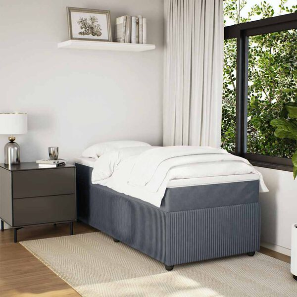vidaXL &Kappa;&rho;&epsilon;&beta;ά&tau;&iota; Boxspring &mu;&epsilon; &Sigma;&tau;&rho;ώ&mu;&alpha; &Sigma;&kappa;&omicron;ύ&rho;&omicron; &Gamma;&kappa;&rho;&iota; 90x200 &epsilon;&kappa;. &Beta;&epsilon;&lambda;&omicron;ύ&delta;&iota;&nu;&omicron;