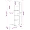 vidaXL Βιτρίνα Καπνιστή Δρυς 82,5x30,5x185 εκ. Επεξεργασμένο Ξύλο