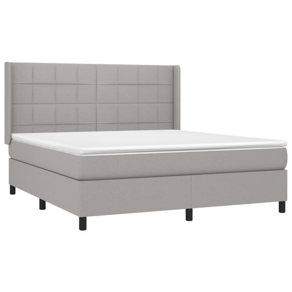 vidaXL &Kappa;&rho;&epsilon;&beta;ά&tau;&iota; Boxspring &mu;&epsilon; &Sigma;&tau;&rho;ώ&mu;&alpha; & LED &Alpha;&nu;.&Gamma;&kappa;&rho;&iota; 180x200&epsilon;&kappa;. &Upsilon;&phi;&alpha;&sigma;&mu;ά&tau;&iota;&nu;&omicron;