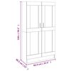 vidaXL Βιβλιοθήκη Χρώμα Sonoma Δρυς 82,5 x 30,5 x 150 εκ. Επεξ. Ξύλο