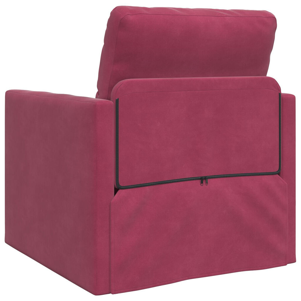vidaXL Sofa Κρεβάτι 2 σε 1 Κρασιού Κόκκινο 74x77x81 εκ. Βαμβακερό