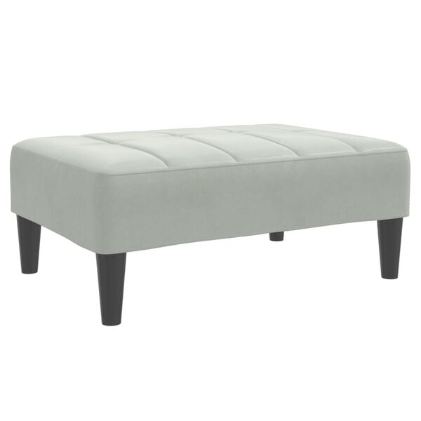 vidaXL Υποπόδιο Ανοιχτό Γκρι 77x55x31 εκ. Βελούδινο