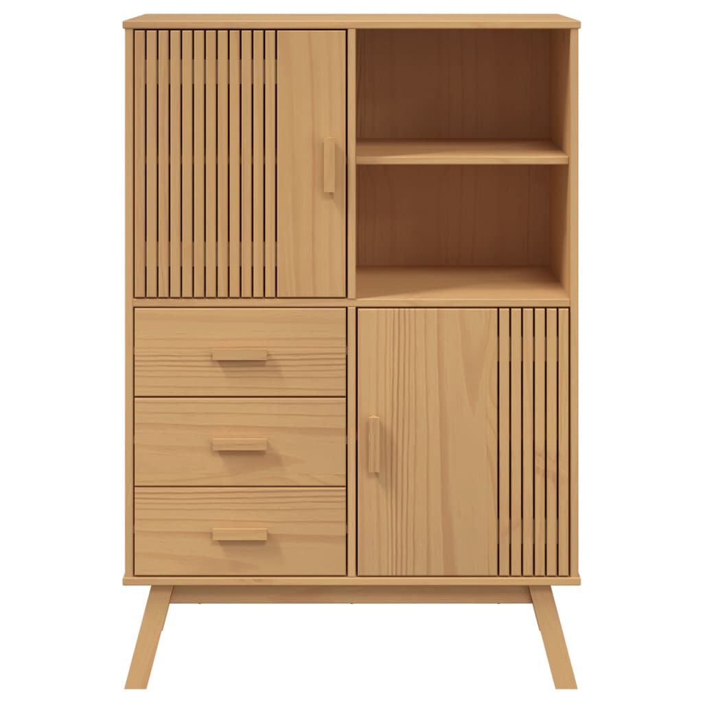 vidaXL Ντουλάπι OLDEN 85 x 43 x 125 εκ. από Μασίφ Ξύλο Πεύκου