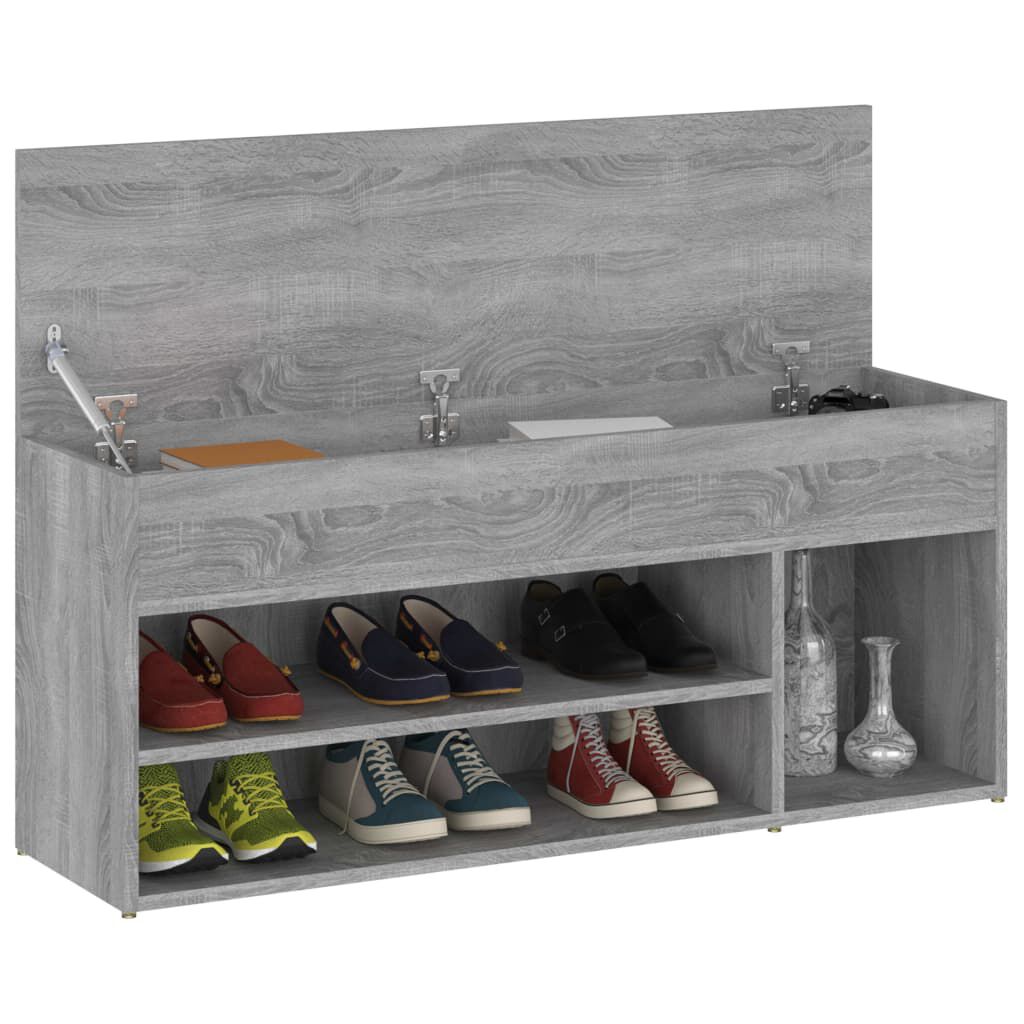 vidaXL Παπουτσοθήκη Γκρι Sonoma 105x30x45 εκ. από Επεξεργασμένο Ξύλο