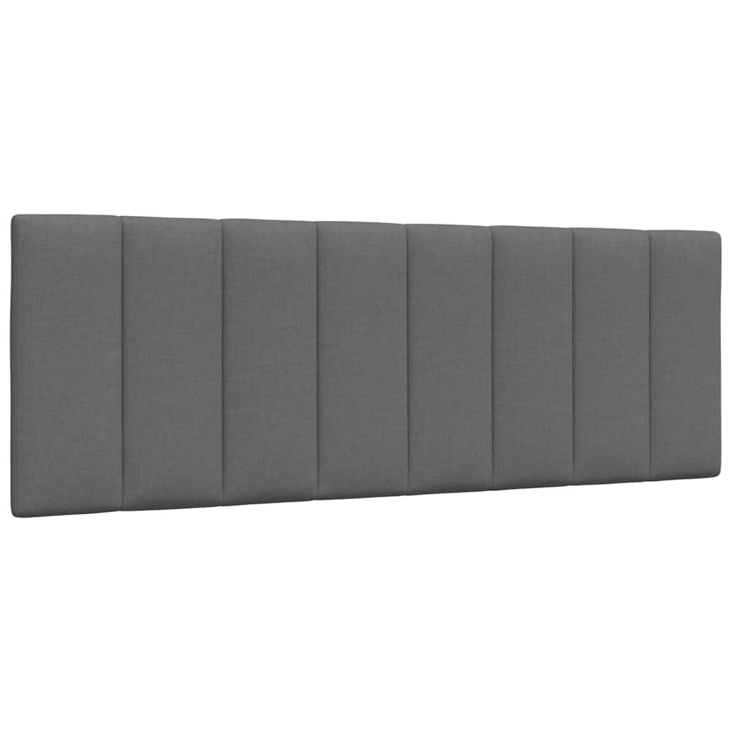 vidaXL Κρεβάτι Σκούρο Γκρι 140x190 εκ. Υφασμάτινο