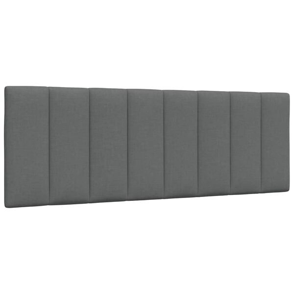vidaXL Κρεβάτι Σκούρο Γκρι 140x190 εκ. Υφασμάτινο
