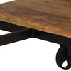 vidaXL Γραφείο 115x50x76 εκ. Μασίφ Ξύλο Μάνγκο με Πτυσσόμενο Σκαμπό