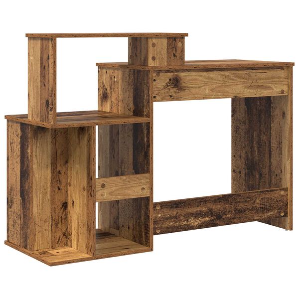 vidaXL Γραφείο με Αποθήκευση Παλιό Ξύλο 120.5x44x88.5 cm Επεξεργασμένο Ξύλο