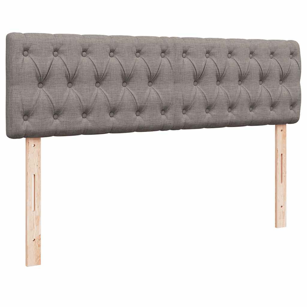 vidaXL Οθωμανικό κρεβάτι με στρώμα Taupe 140x200cm ύφασμα