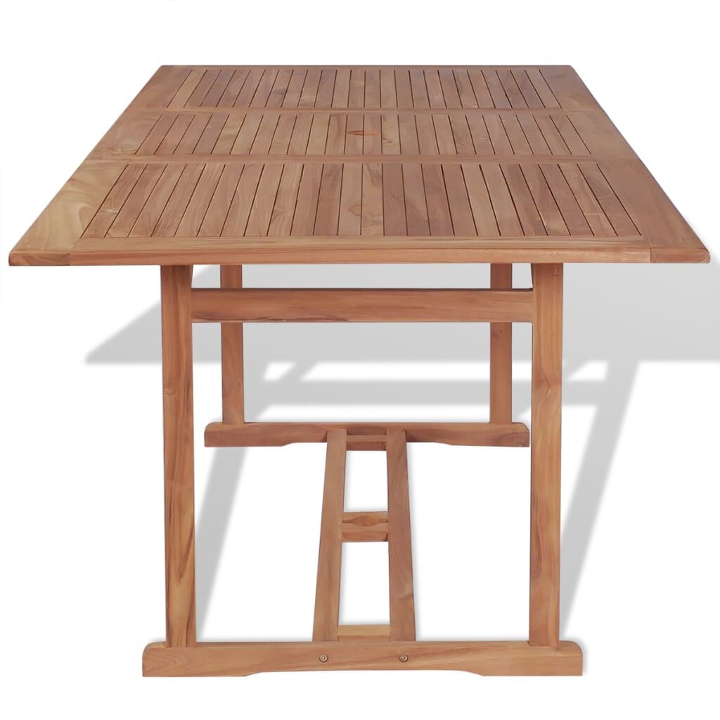 vidaXL Τραπέζι Κήπου 180 x 90 x 75 εκ. από Μασίφ Ξύλο Teak