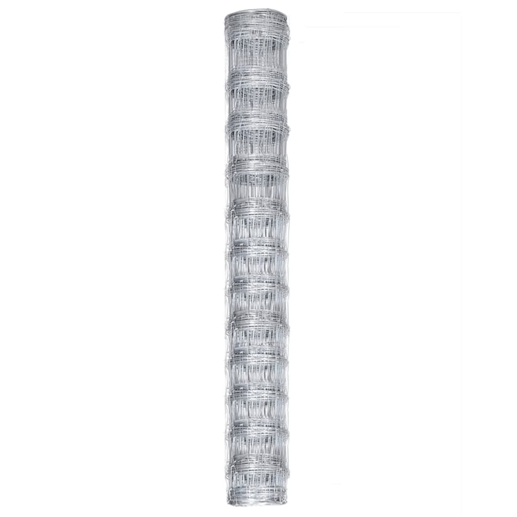 vidaXL Συρματόπλεγμα Περίφραξης Ασημί 50 x 1,25 μ. από Γαλβαν. Ατσάλι