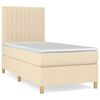vidaXL &Kappa;&rho;&epsilon;&beta;ά&tau;&iota; Boxspring &mu;&epsilon; &Sigma;&tau;&rho;ώ&mu;&alpha; &Kappa;&rho;&epsilon;&mu; 100 x 200 &epsilon;&kappa;. &Upsilon;&phi;&alpha;&sigma;&mu;ά&tau;&iota;&nu;&omicron;