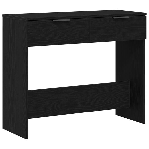 vidaXL Τραπέζι κονσόλας Μαύρη δρυς 90 x 36 x 75 εκ. Επεξεργασμένο ξύλο