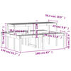 vidaXL Τραπέζι Πικνίκ 160 x 134 x 75 εκ. από Εμποτισμένο Ξύλο Πεύκου