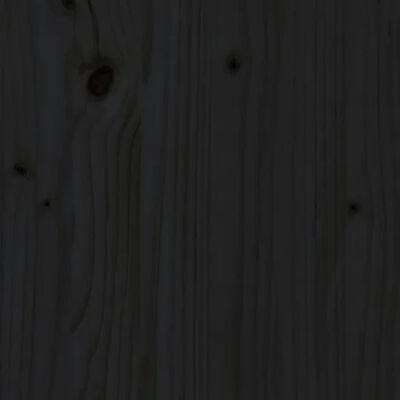 vidaXL Κεφαλάρι κρεβατιού Μαύρο 146x4x100 εκ. από Μασίφ Ξύλο Πεύκου