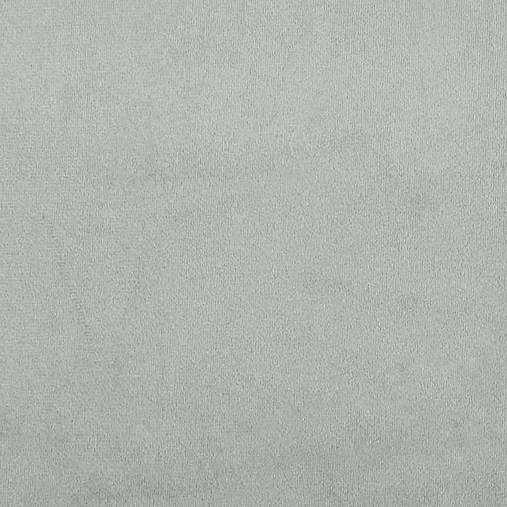 vidaXL Κρεβάτι Boxspring με Στρώμα Ανοιχτό Γκρι 140x200 εκ. Βελούδινο