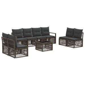vidaXL &Sigma;&epsilon;&tau; &Kappa;&alpha;&nu;&alpha;&pi;έ &Kappa;ή&pi;&omicron;&upsilon; 9 pcs &Gamma;&kappa;&rho;&iota; &sigma;&upsilon;&nu;&theta;&epsilon;&tau;&iota;&kappa;ό &rho;&alpha;&tau;ά&nu;