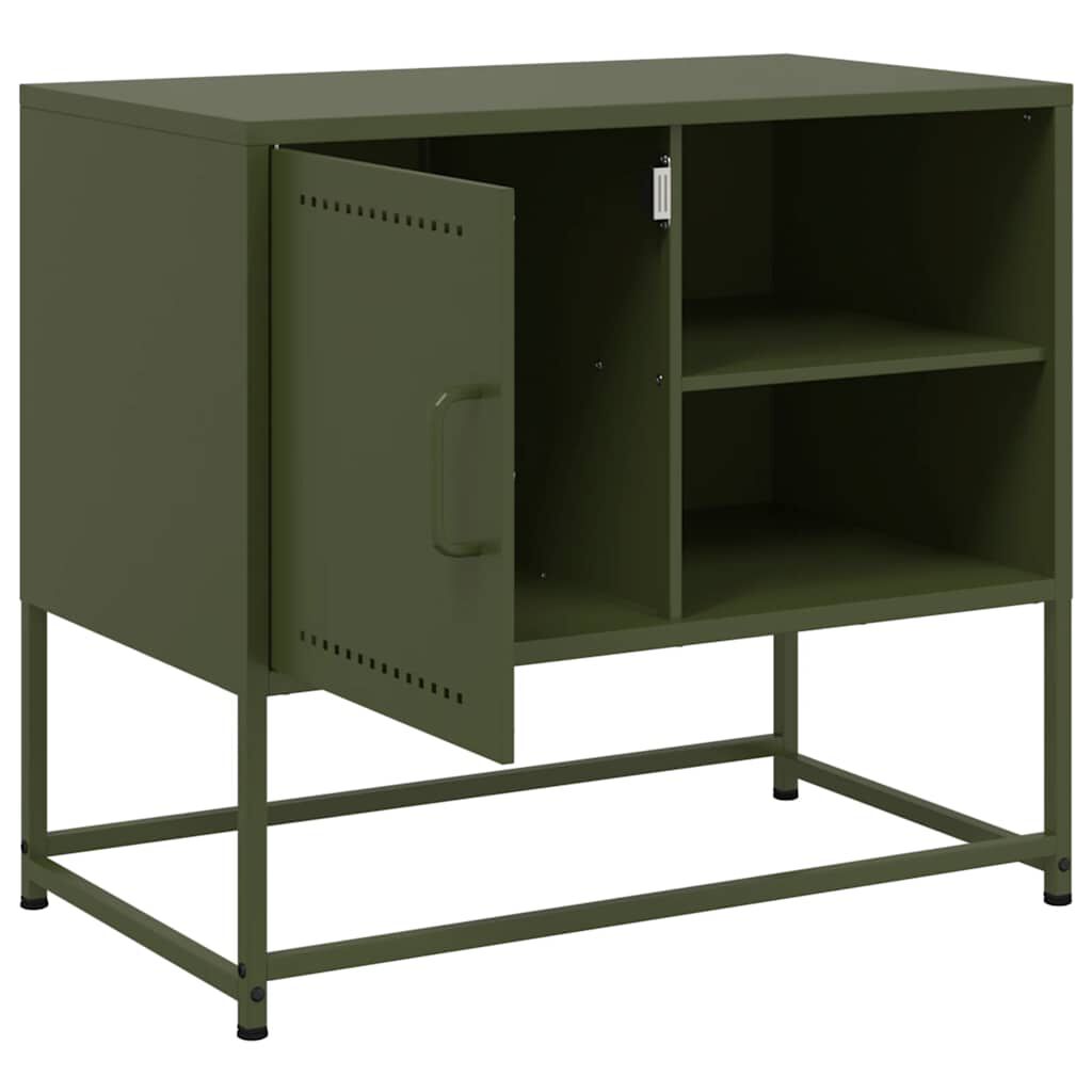 vidaXL Έπιπλο Τηλεόρασης Πράσινο Λαδί 68,5x39x60,5 εκ. από Ατσάλι
