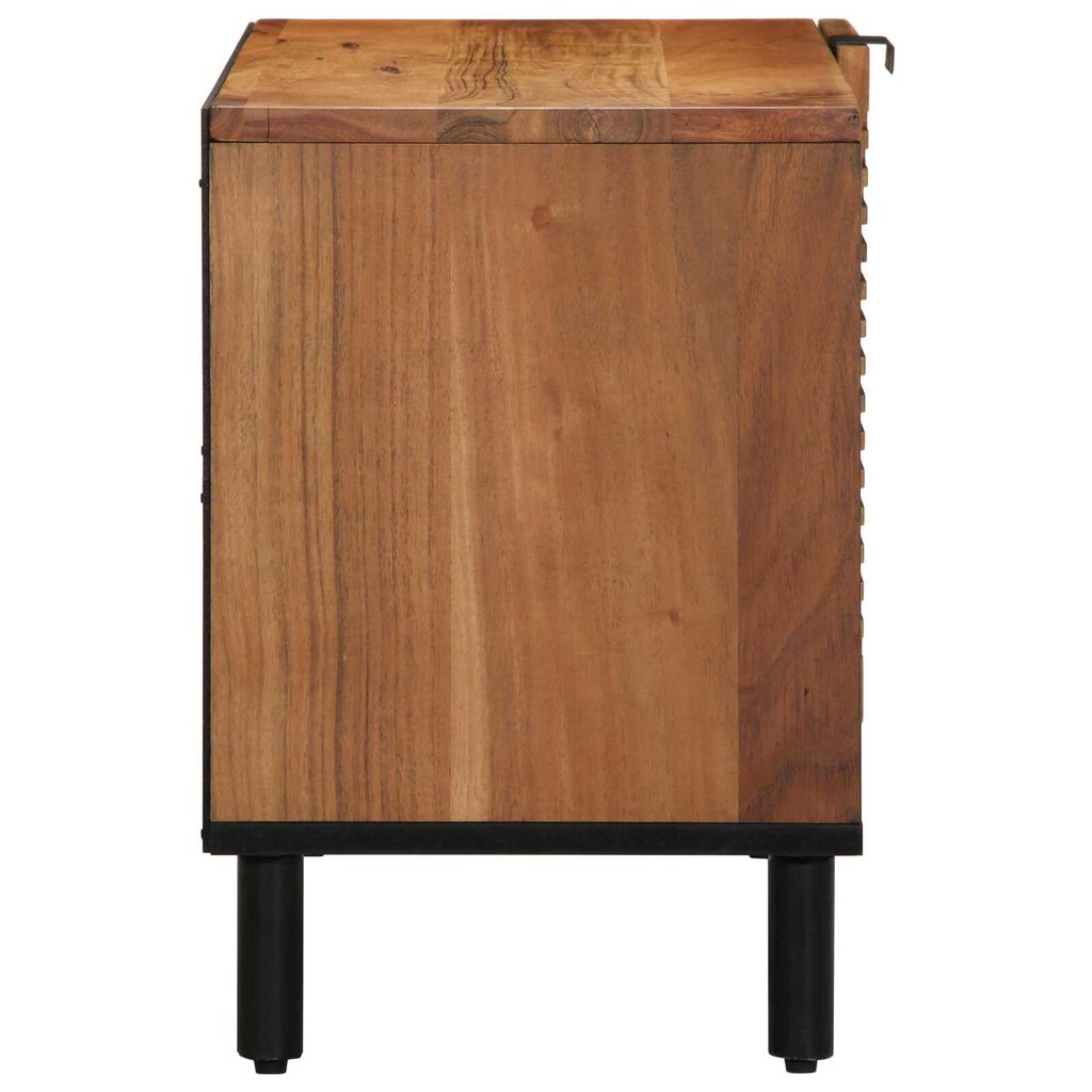 vidaXL Ντουλάπα Τηλεόρασης Καφέ 80 x 31.5 x 46 cm Μασίφ ξύλο ακακίας