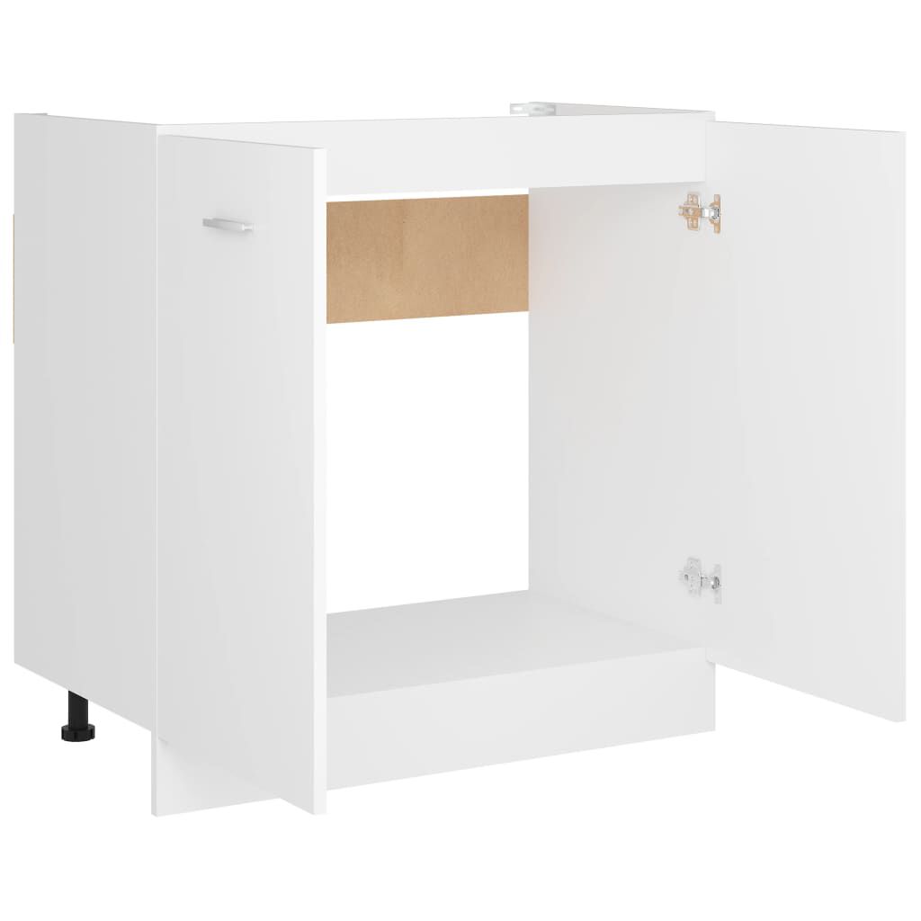 vidaXL Ντουλάπι Νεροχύτη Lyon Λευκό 80x46x81,5 εκ. Επεξ. Ξύλο