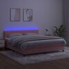 vidaXL &Kappa;&rho;&epsilon;&beta;ά&tau;&iota; Boxspring &mu;&epsilon; &Sigma;&tau;&rho;ώ&mu;&alpha; & LED &Rho;&omicron;&zeta; 160x200 &epsilon;&kappa;. &Beta;&epsilon;&lambda;&omicron;ύ&delta;&iota;&nu;&omicron;