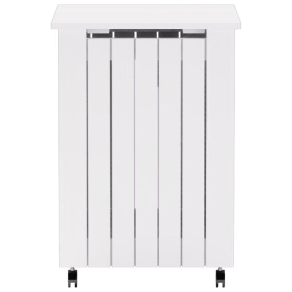 vidaXL Καλάθι Άπλυτων με Τροχούς RANA Λευκό 45x45x64εκ. Μασίφ Πεύκο