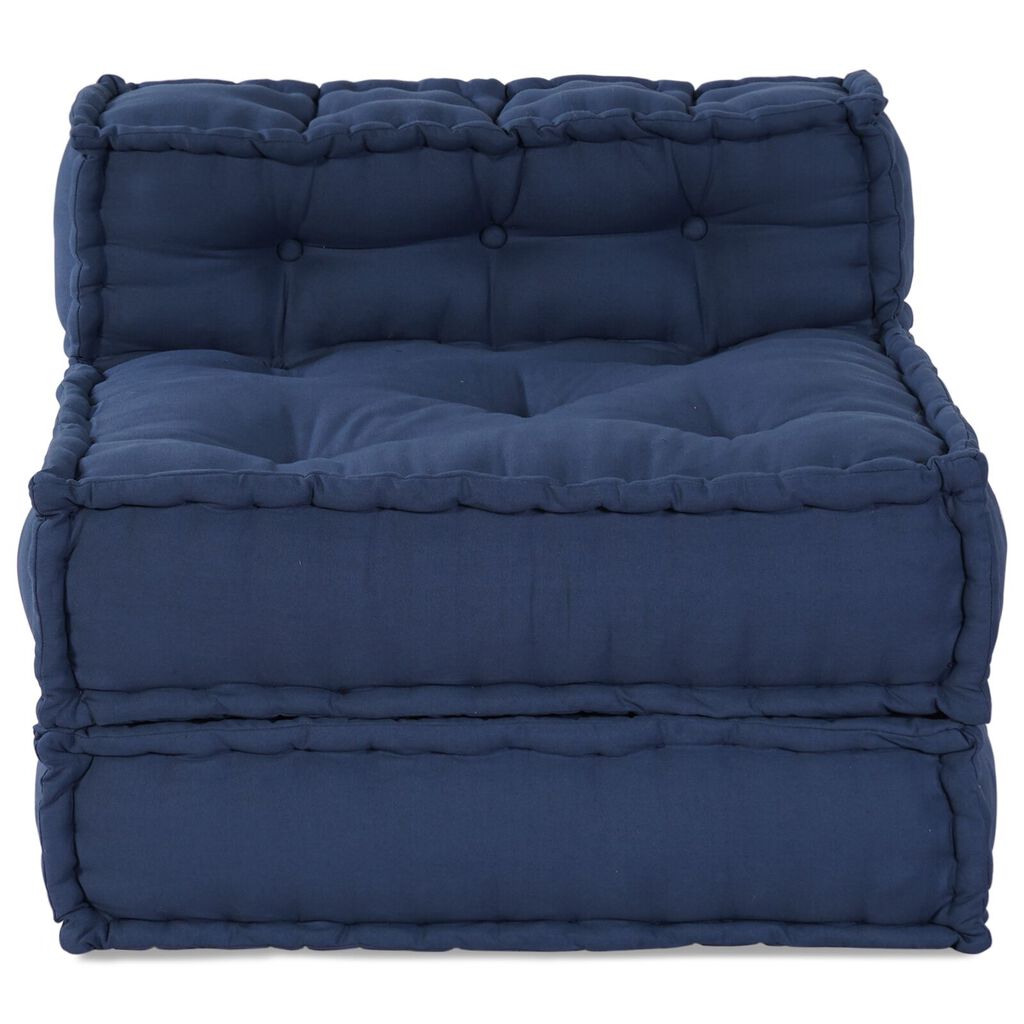 vidaXL Μοντέρνος Πουφ Indigo 70x70x54 Υφασμάτινος