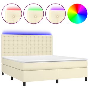 vidaXL &Kappa;&rho;&epsilon;&beta;ά&tau;&iota; Boxspring &mu;&epsilon; &Sigma;&tau;&rho;ώ&mu;&alpha; & LED &Kappa;&rho;&epsilon;&mu; 180x200 &epsilon;&kappa;. &Sigma;&upsilon;&nu;&theta;. &Delta;έ&rho;&mu;&alpha;