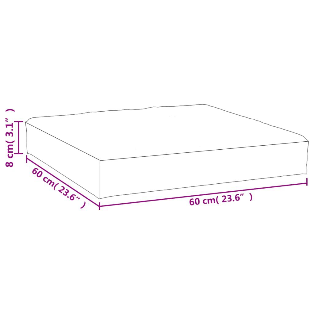 vidaXL Μαξιλάρι Παλέτας Πολύχρωμο 60 x 60 x 8 εκ. Ύφασμα Oxford