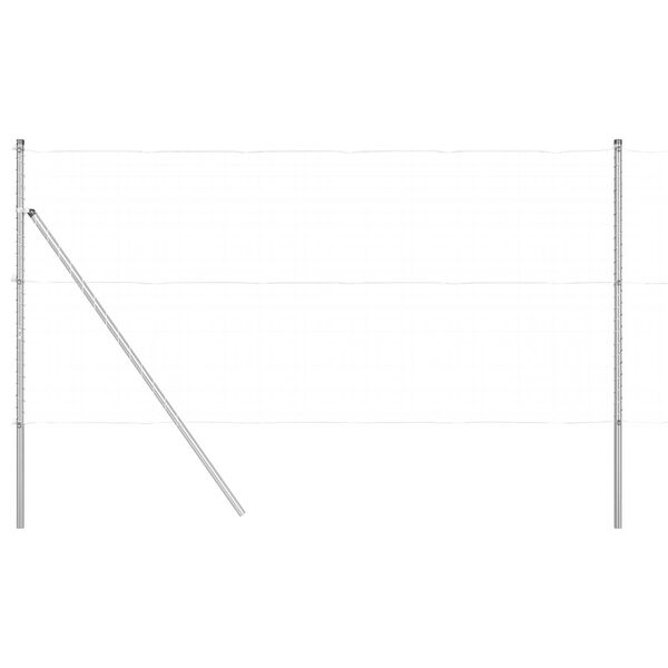 vidaXL Πό posts φράχτη 13 pcs Ασημί Ø32mm 170 εκ Γαλβανισμένος χάλυβας